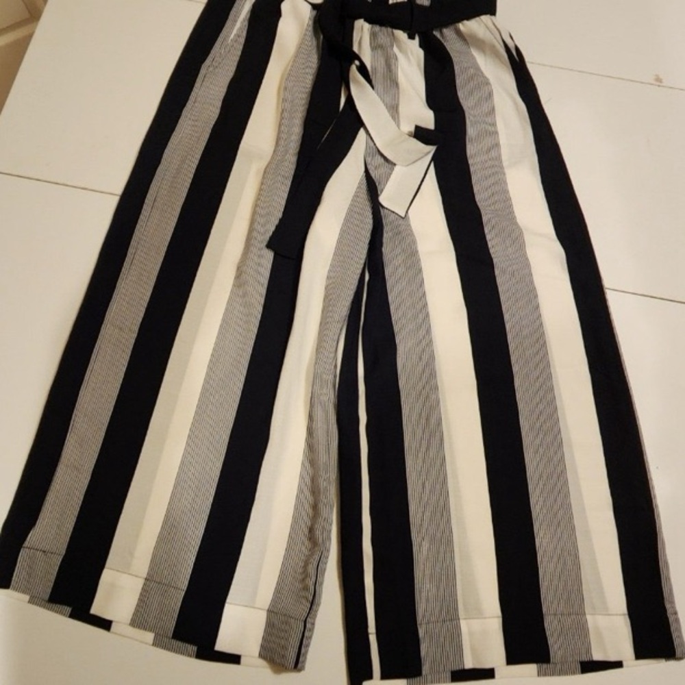Striped Gaucho Palazzo Pants